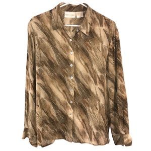 Vintage 100% Silk Snakeprint Blouse